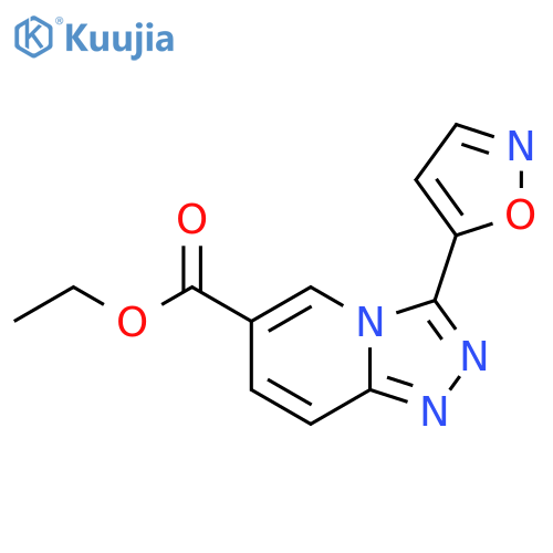 Ethyl 3-isoxazol-5-yl1,2,4triazolo4,3-a-pyridine-6-carboxylate structure
