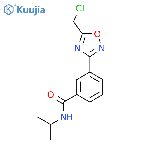 3-5-(Chloromethyl)-1,2,4-oxadiazol-3-yl-N-isopropylbenzamide structure