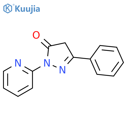 3-phenyl-1-(pyridin-2-yl)-4,5-dihydro-1H-pyrazol-5-one structure