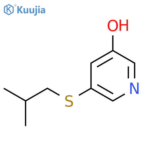 3-Pyridinol, 5-[(2-methylpropyl)thio]- structure