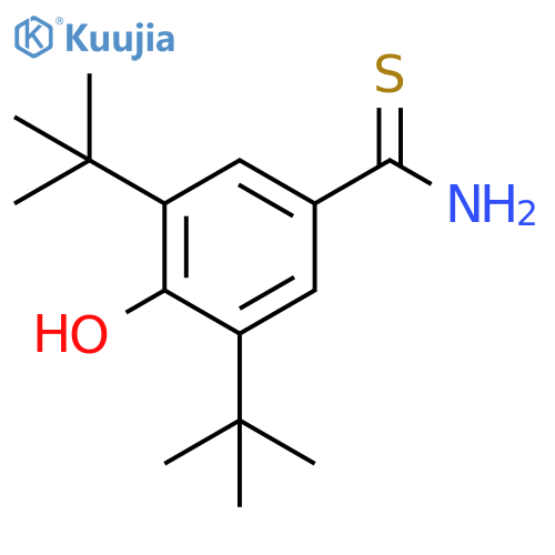 3,5-di-tert-butyl-4-hydroxybenzene-1-carbothioamide structure