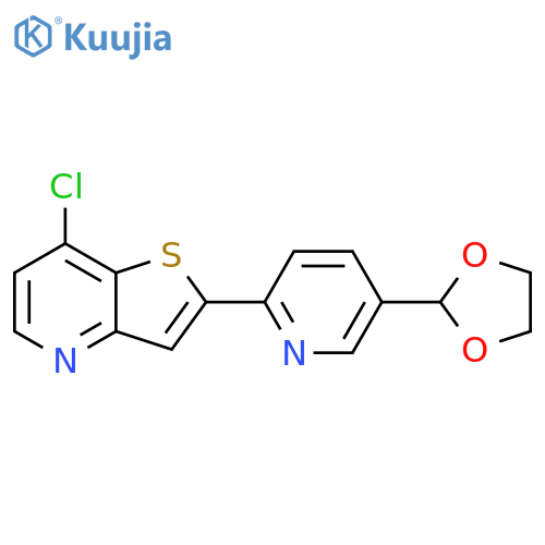 Thieno[3,2-b]pyridine, 7-chloro-2-[5-(1,3-dioxolan-2-yl)-2-pyridinyl]- structure