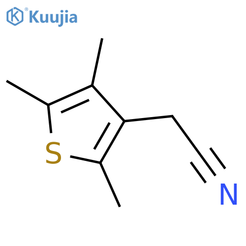 3-(Cyanomethyl)-2,4,5-trimethylthiophene structure