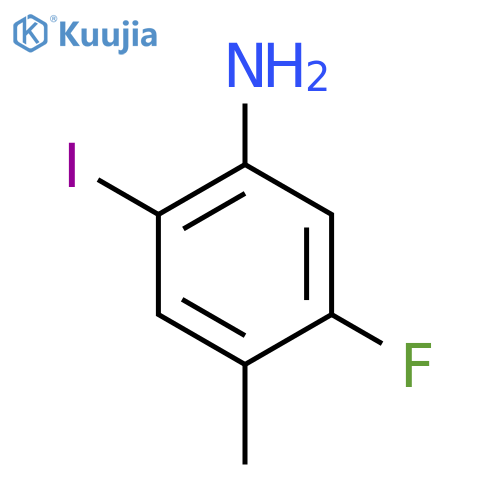 5-Fluoro-2-iodo-4-methyl-phenylamine structure