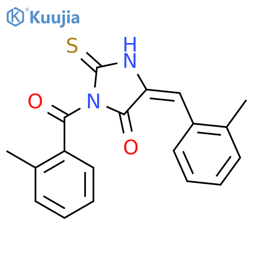 4-Imidazolidinone,3-(2-methylbenzoyl)-5-[(2-methylphenyl)methylene]-2-thioxo- structure