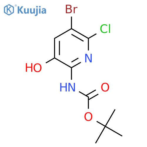 Tert-butyl (5-bromo-6-chloro-3-hydroxypyridin-2-YL)carbamate structure