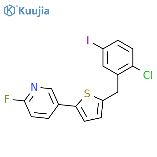 5-(5-(2-Chloro-5-iodobenzyl)thiophen-2-yl)-2-fluoropyridine structure