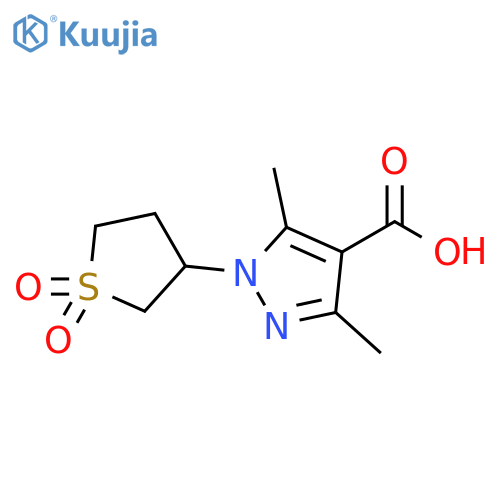 1-(1,1-dioxo-1lambda6-thiolan-3-yl)-3,5-dimethyl-1H-pyrazole-4-carboxylic acid structure