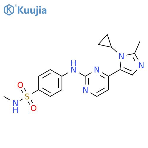 4-((4-(1-cyclopropyl-2-methyl-1H-imidazol-5-yl)pyrimidin-2-yl)amino)-N-methylbenzenesulfonamide structure