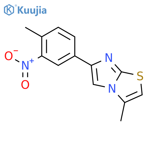 Imidazo[2,1-b]thiazole, 3-methyl-6-(4-methyl-3-nitrophenyl)- structure