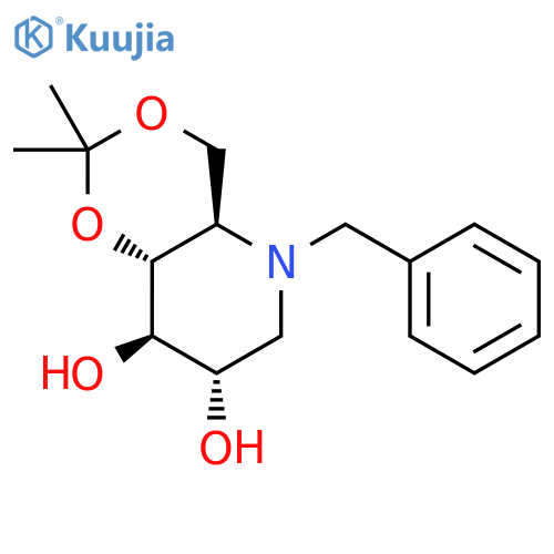 N-benzyl-1,5-dideoxy-1,5-imino-4,6-O-isopropylidene-D-glucitol structure