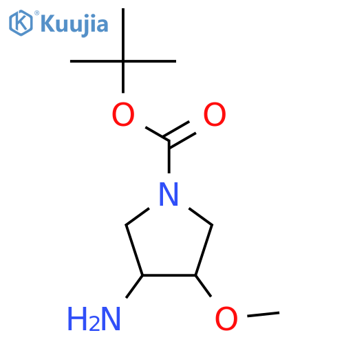 tert-butyl 3-amino-4-methoxypyrrolidine-1-carboxylate structure