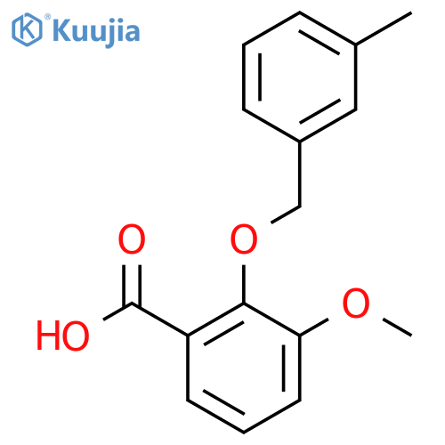 3-Methoxy-2-[(3-methylbenzyl)oxy]benzoic acid structure