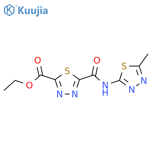 Ethyl 5-{(5-Methyl-1,3,4-thiadiazol-2-yl)amino-carbonyl}-1,3,4-thiadiazole-2-carboxylate structure