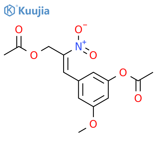 Phenol,3-[3-(acetyloxy)-2-nitro-1-propenyl]-5-methoxy-, acetate (ester) (9CI) structure