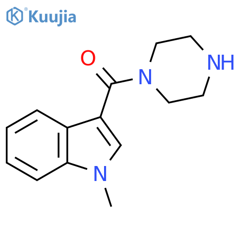 (1-Methyl-1H-indol-3-yl)(piperazin-1-yl)methanone structure