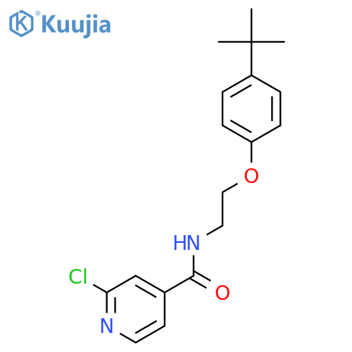 N-[2-(4-tert-butylphenoxy)ethyl]-2-chloropyridine-4-carboxamide structure
