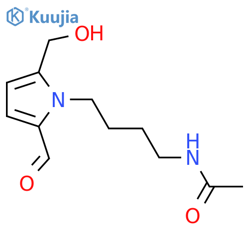 5-(Hydroxymethyl)-1H-pyrrole-2-carboxaldehyde; N-[(4-Acetylamino)butyl] structure