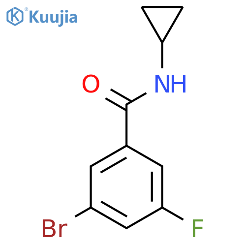 3-bromo-N-cyclopropyl-5-fluorobenzamide structure
