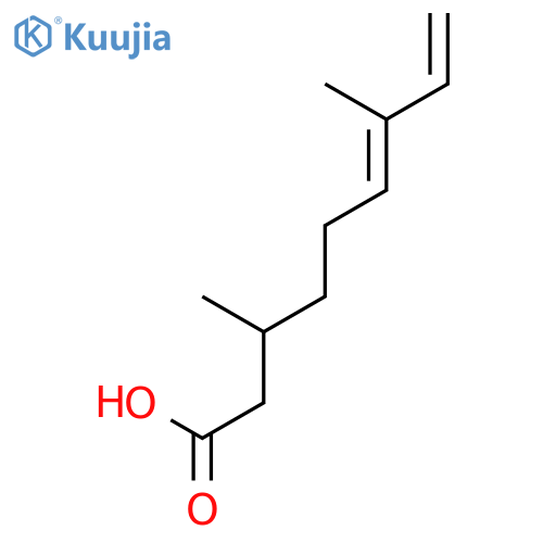 (3S,6E)-3,7-dimethyl-nona-6,8-dienoic acid structure