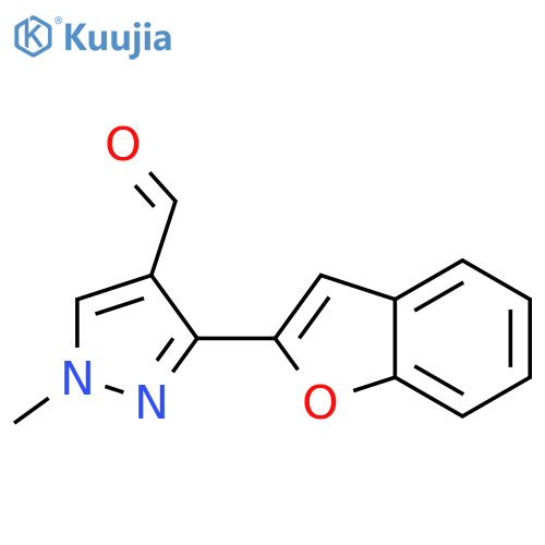 3-(1-benzofuran-2-yl)-1-methyl-1H-pyrazole-4-carbaldehyde structure
