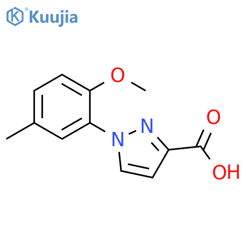 1-(2-methoxy-5-methylphenyl)-1H-pyrazole-3-carboxylic acid structure