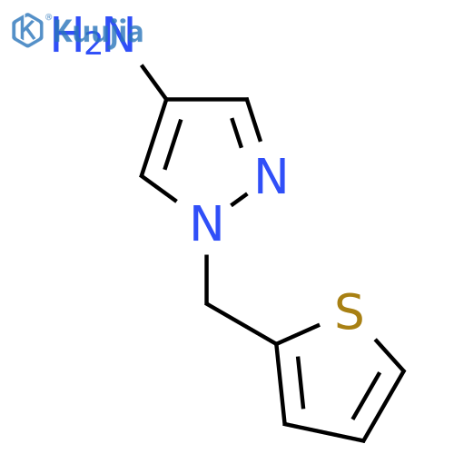 1-(thiophen-2-yl)methyl-1H-pyrazol-4-amine structure
