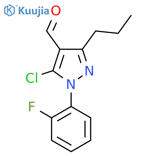 5-Chloro-1-(2-fluorophenyl)-3-propyl-1H-pyrazole-4-carbaldehyde structure