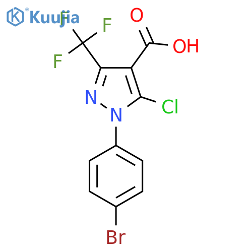 1-(4-Bromophenyl)-5-chloro-3-(trifluoromethyl)-1H-pyrazole-4-carboxylic acid structure