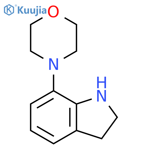 1H-Indole, 2,3-dihydro-7-(4-morpholinyl)- structure