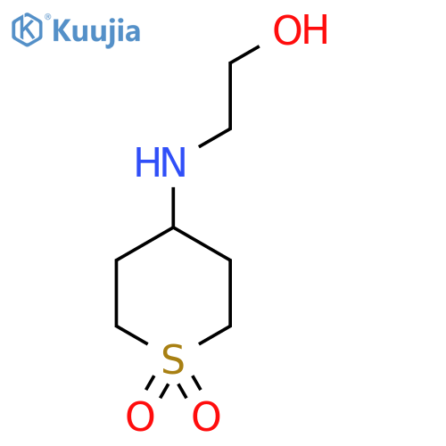 4-(2-hydroxyethyl)amino-1lambda6-thiane-1,1-dione structure