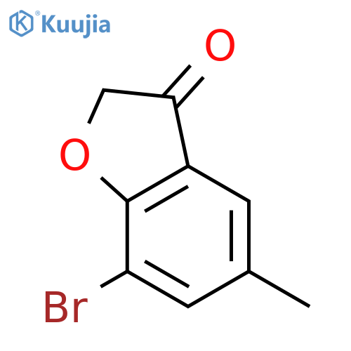 7-Bromo-5-methyl-2,3-dihydro-1-benzofuran-3-one structure
