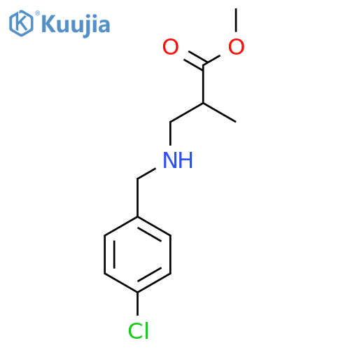 Methyl 3-{[(4-chlorophenyl)methyl]amino}-2-methylpropanoate structure