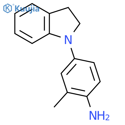 4-(2,3-Dihydro-1H-indol-1-YL)-2-methylphenylamine structure