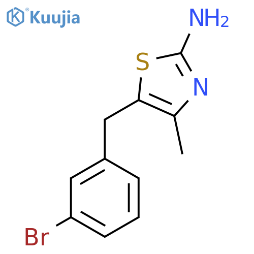 5-(3-Bromophenyl)methyl-4-methyl-1,3-thiazol-2-amine structure