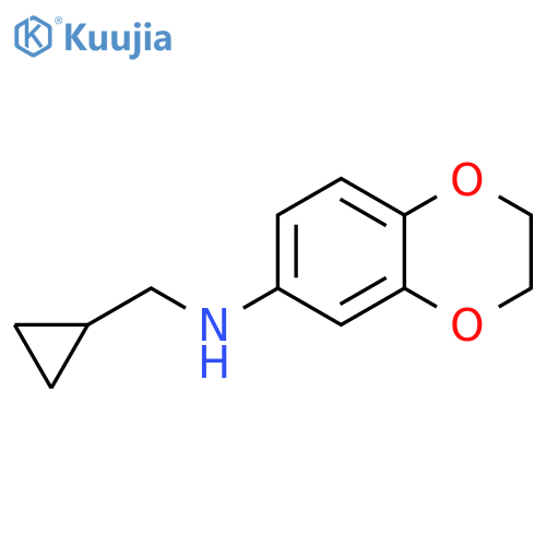 N-(cyclopropylmethyl)-2,3-dihydro-1,4-benzodioxin-6-amine structure