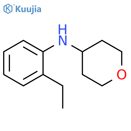 N-(2-ethylphenyl)oxan-4-amine structure