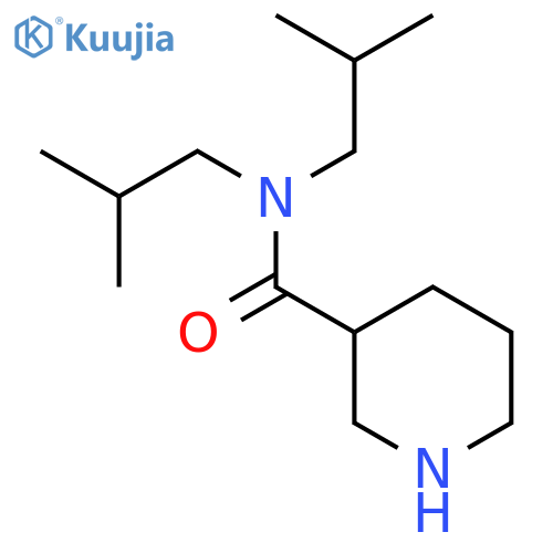 N,N-Bis(2-methylpropyl)piperidine-3-carboxamide structure