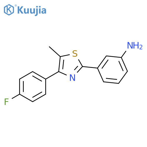 3-[4-(4-Fluoro-phenyl)-5-methyl-thiazol-2-yl]-phenylamine structure