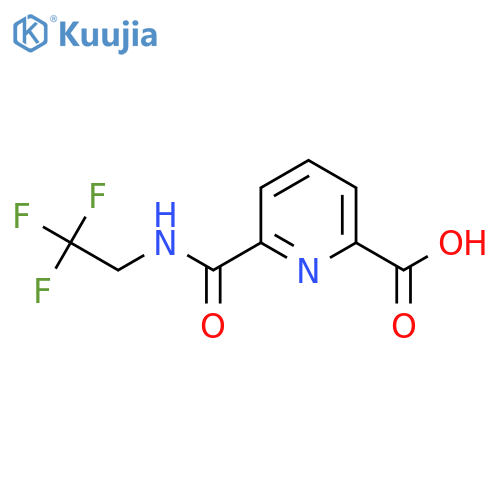 6-[(2,2,2-Trifluoroethyl)carbamoyl]pyridine-2-carboxylic acid structure