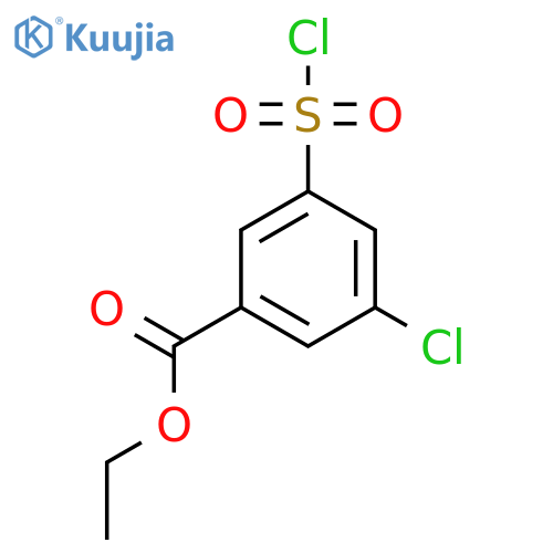 Ethyl 3-chloro-5-(chlorosulfonyl)benzoate structure