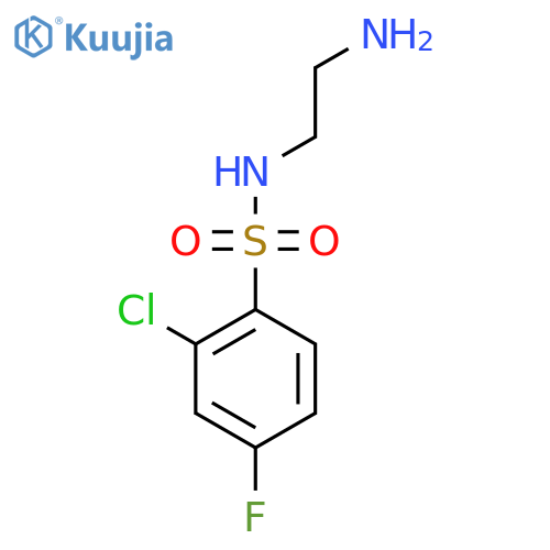 N-(2-aminoethyl)-2-chloro-4-fluorobenzene-1-sulfonamide structure