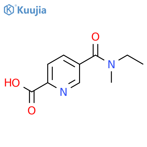 5-[Ethyl(methyl)carbamoyl]pyridine-2-carboxylic acid structure