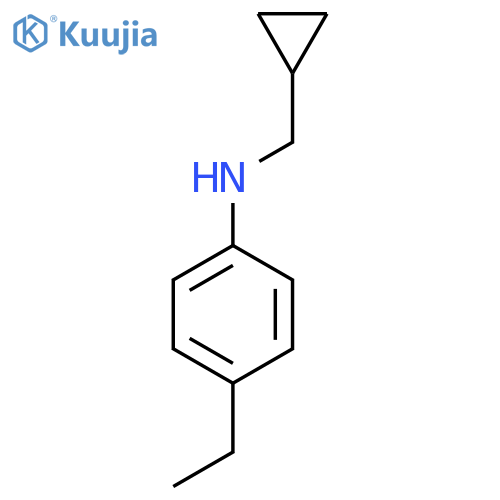 N-(cyclopropylmethyl)-4-ethylaniline structure