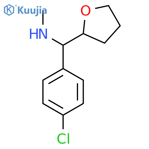 [(4-chlorophenyl)(oxolan-2-yl)methyl](methyl)amine structure