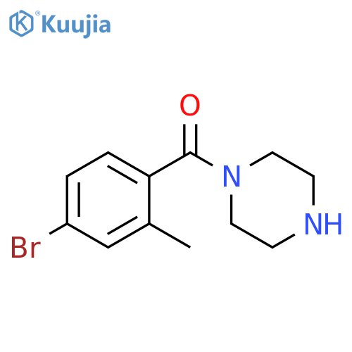 1-(4-bromo-2-methylbenzoyl)piperazine structure