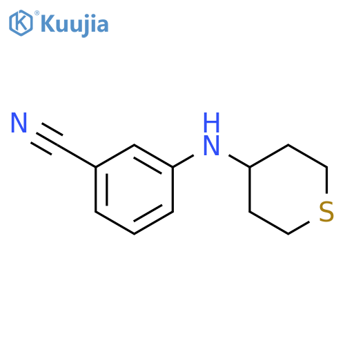 3-[(thian-4-yl)amino]benzonitrile structure