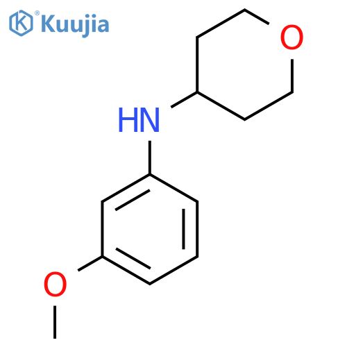 N-(3-methoxyphenyl)oxan-4-amine structure