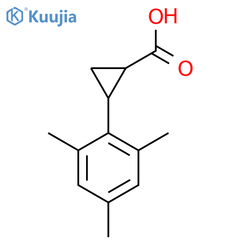 2-(2,4,6-trimethylphenyl)cyclopropane-1-carboxylic acid structure