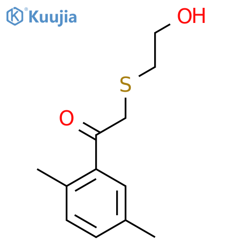 Ethanone, 1-(2,5-dimethylphenyl)-2-[(2-hydroxyethyl)thio]- structure
